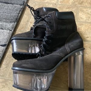 Darker wave gothic bootie heels size 9 punk goth dolls kill